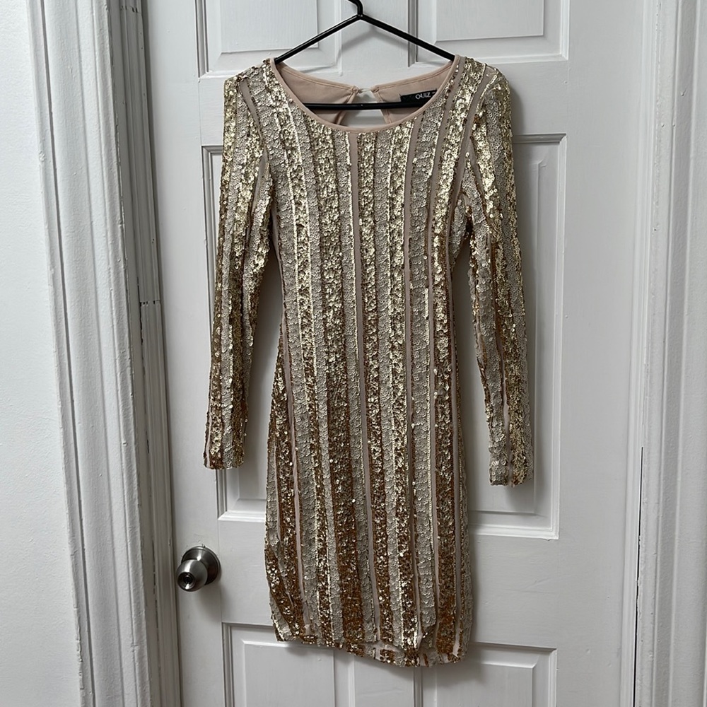 Gold Sequin Dress